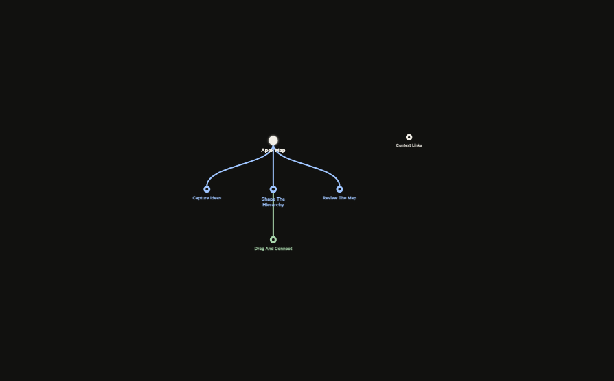 Apex Notes graph with notes arranged as connected dots, plus one loose note.